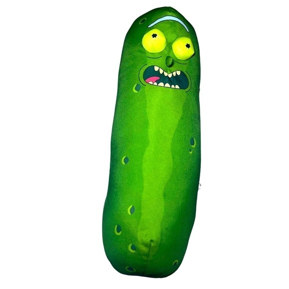 Adult Swim Pickle Rick Rick and Morty Stuffed Animal Plush Toy Doll Green 19” - Picture 1 of 4